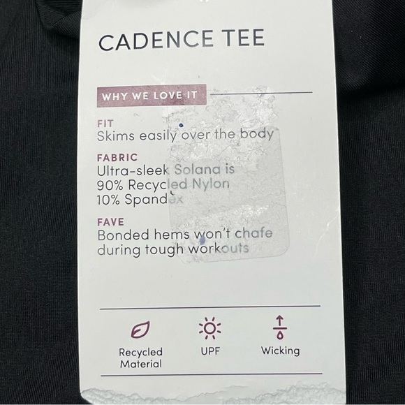 NWT Athleta Cadence Tee size Small - Picture 6 of 12